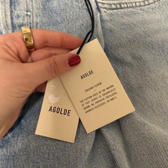 NWT Agolde Fold Waistband Ankle Wide Leg Jeans - Picture 5 of 7
